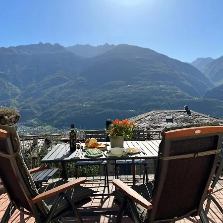 Panoramic Italian Alps Valtellina Near Sondrio, Tirano Appartement *
