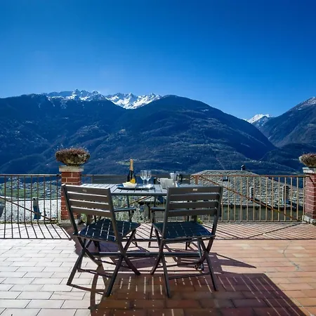 Panoramic Italian Alps Valtellina Near Sondrio, Tirano Appartement Poggiridenti